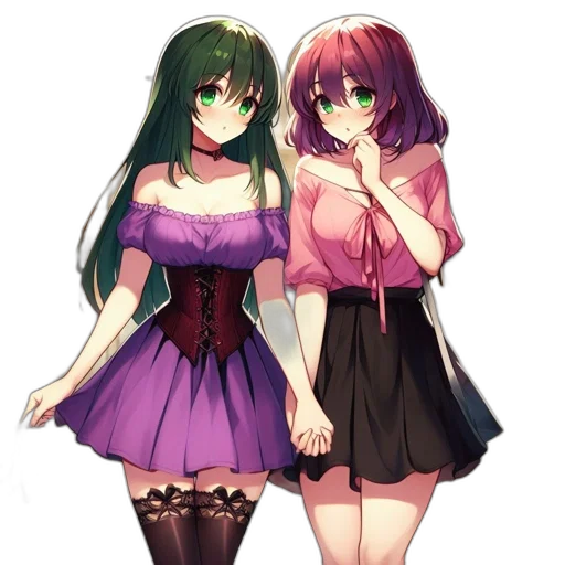 dress, anime, pixel art, concept art transparent PNG cut-out