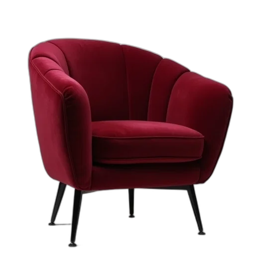 furniture, crown, 3d render, red transparent PNG cut-out