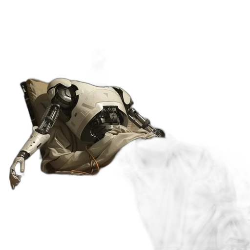 mask, robot, hat, shoes transparent PNG cut-out