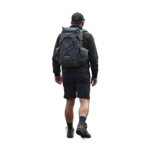 jacket, staff, hat, 3d render transparent PNG cut-out