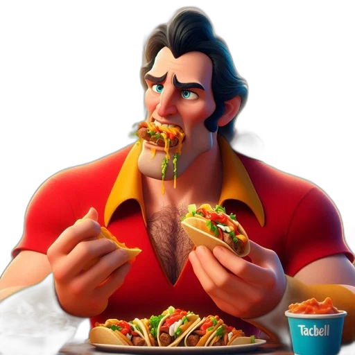 food, face, concept art, 3d render transparent PNG cut-out