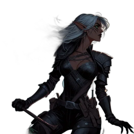concept art, fantasy art, comic book art, cyberpunk transparent PNG cut-out