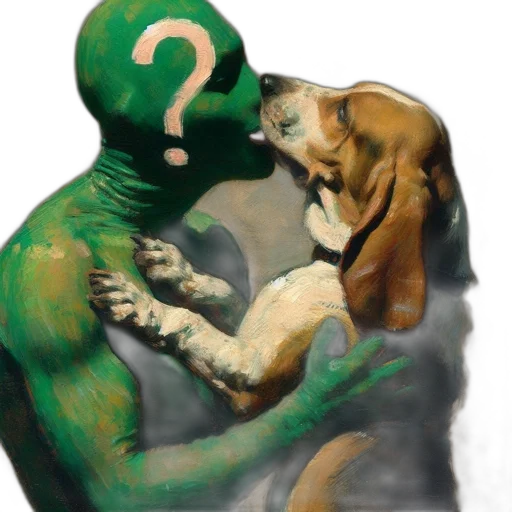 creature, mask, animal, oil painting transparent PNG cut-out