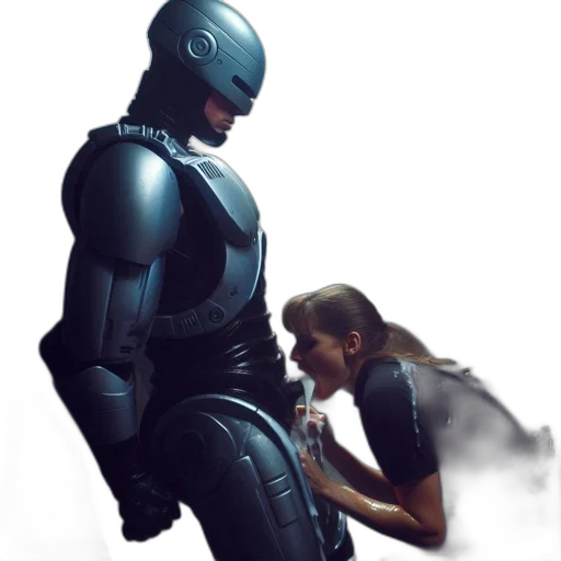 robot, concept art, comic book art, cyberpunk transparent PNG cut-out
