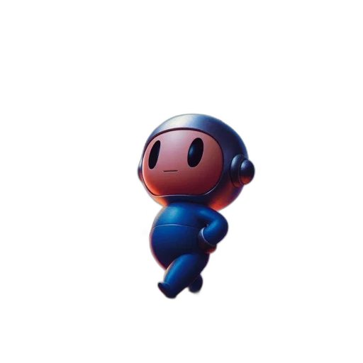 robot, creature, staff, face transparent PNG cut-out