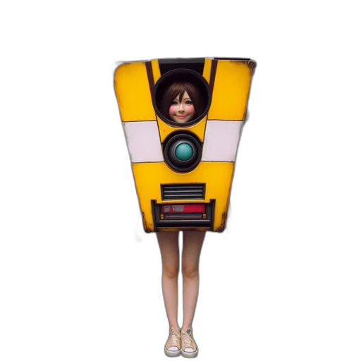 robot, dress, car, face transparent PNG cut-out