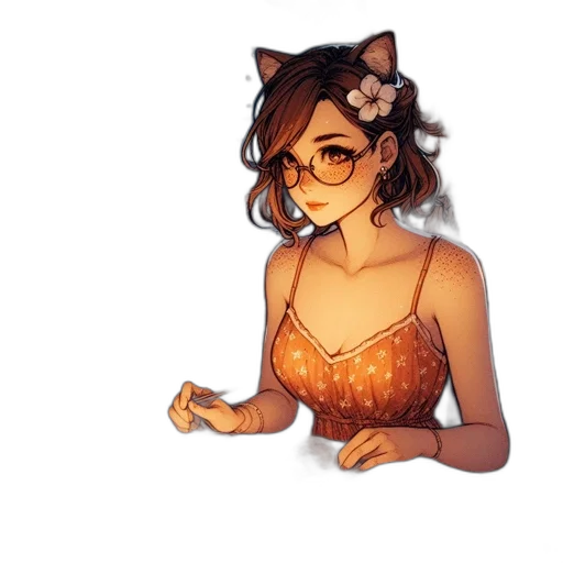 dress, mask, staff, watercolor transparent PNG cut-out