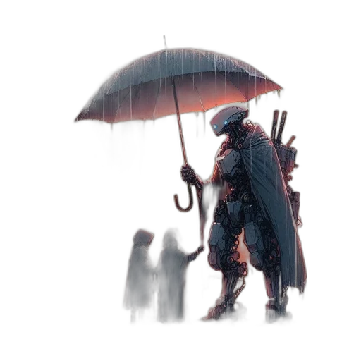 umbrella, sword, robot, weapon transparent PNG cut-out