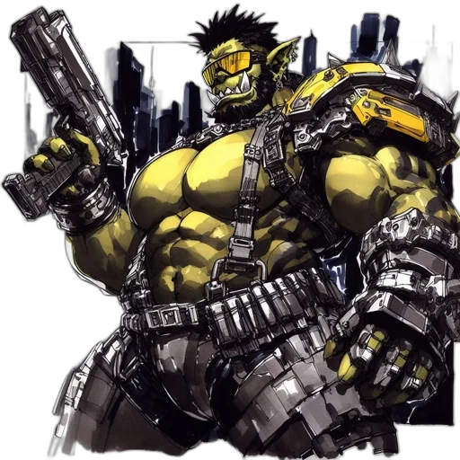 weapon, concept art, comic book art, cyberpunk transparent PNG cut-out