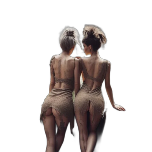 dress, hair, mask, concept art transparent PNG cut-out