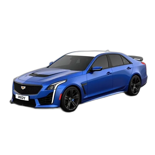 car, 3d render, photorealistic, blue transparent PNG cut-out