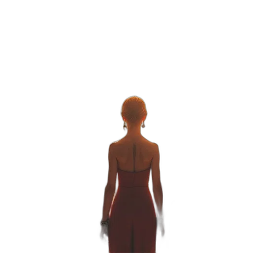dress, robot, staff, creature transparent PNG cut-out
