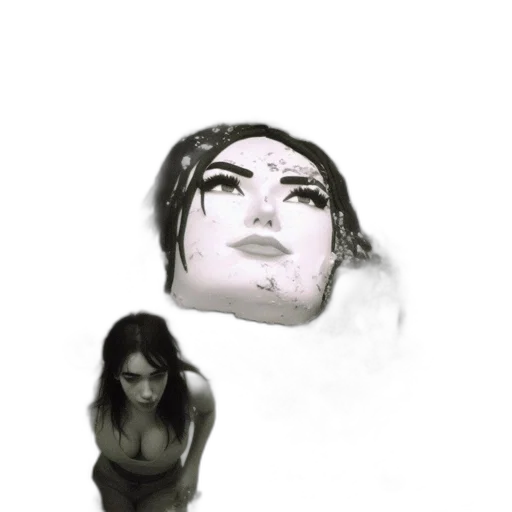 face, mask, creature, hair transparent PNG cut-out