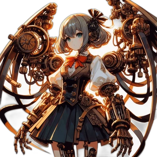 robot, weapon, staff, sword transparent PNG cut-out