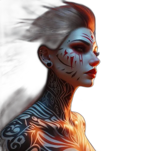 face, mask, fantasy art, concept art transparent PNG cut-out
