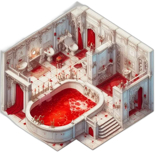 building, concept art, pixel art, 3d render transparent PNG cut-out