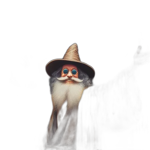 hat, staff, mask, creature transparent PNG cut-out