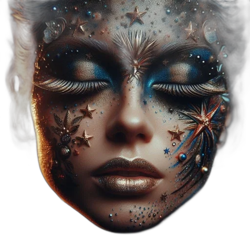 mask, face, crown, jewelry transparent PNG cut-out
