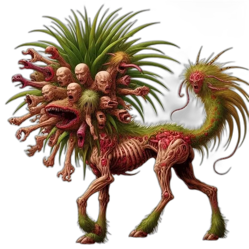 creature, dragon, animal, hair transparent PNG cut-out
