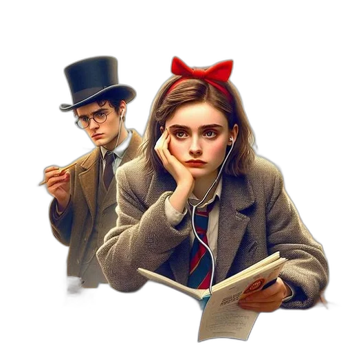 hat, face, concept art, comic book art transparent PNG cut-out