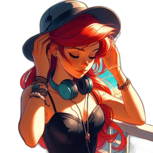 hat, dress, staff, concept art transparent PNG cut-out