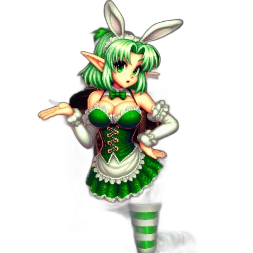 dress, staff, pixel art, fantasy art transparent PNG cut-out