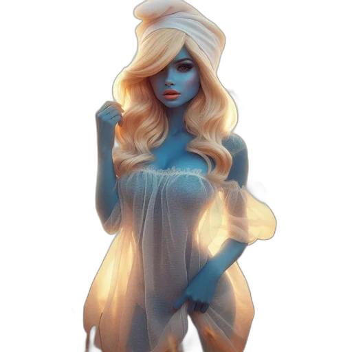 dress, fantasy art, concept art, comic book art transparent PNG cut-out