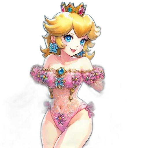 crown, dress, pixel art, concept art transparent PNG cut-out