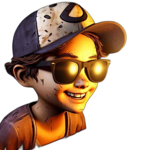 hat, face, 3d render, concept art transparent PNG cut-out