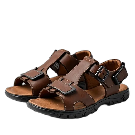 shoes, pair, brown, black transparent PNG cut-out