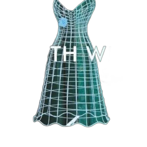 dress, 3d render, green, cover transparent PNG cut-out