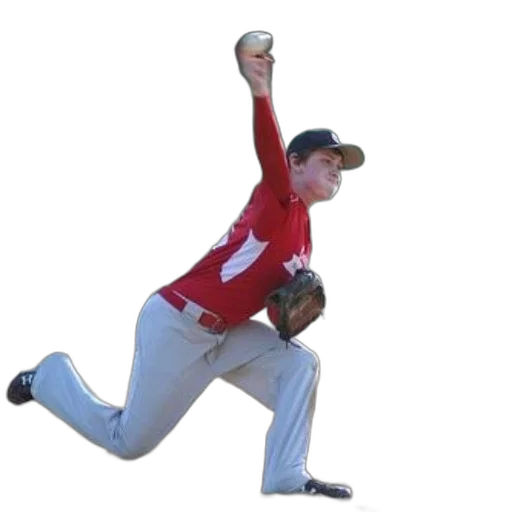 young, baseball, player, red transparent PNG cut-out