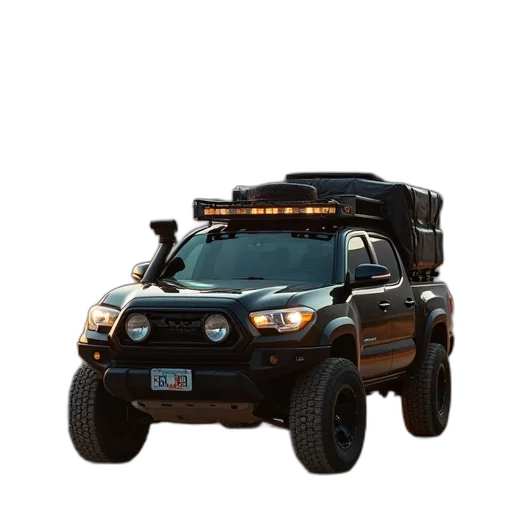 car, weapon, 3d render, black transparent PNG cut-out