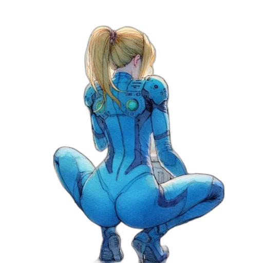 robot, jacket, dress, comic book art transparent PNG cut-out