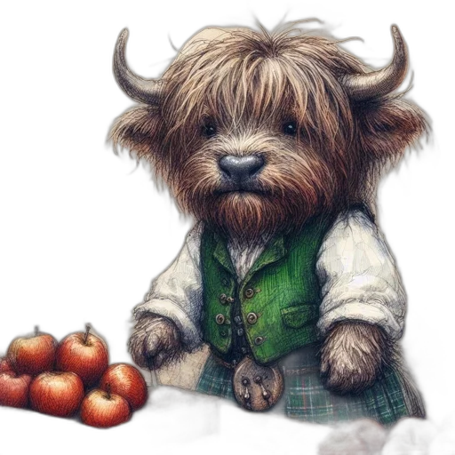 food, animal, photorealistic, fantasy art transparent PNG cut-out