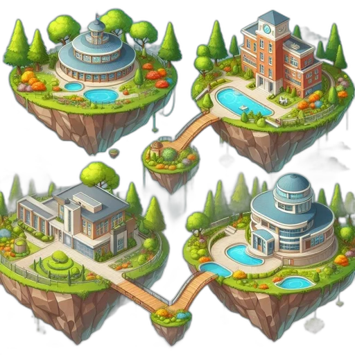 concept art, 3d render, fantasy art, pixel art transparent PNG cut-out