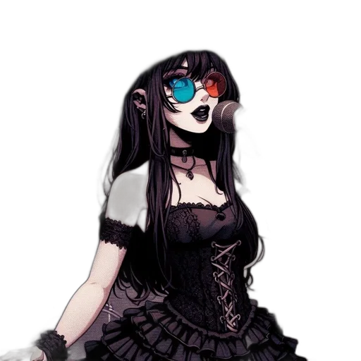 dress, mask, staff, creature transparent PNG cut-out