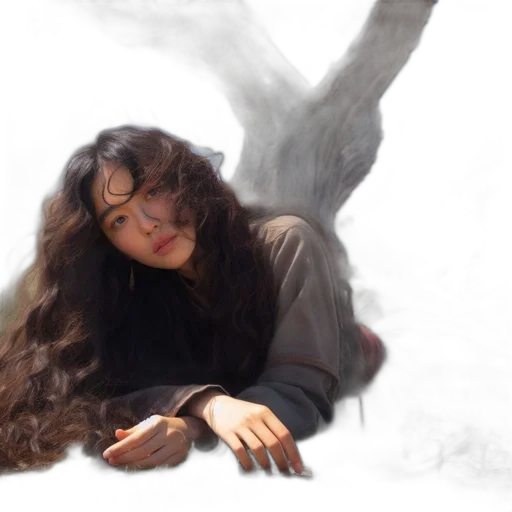 hair, dragon, creature, face transparent PNG cut-out