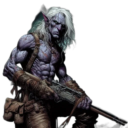 concept art, comic book art, fantasy art, cyberpunk transparent PNG cut-out