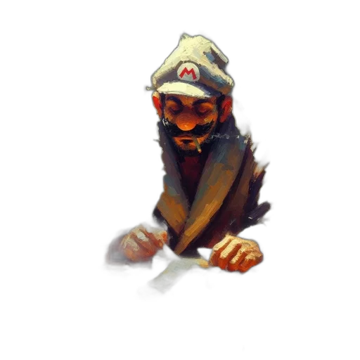 staff, hat, creature, weapon transparent PNG cut-out