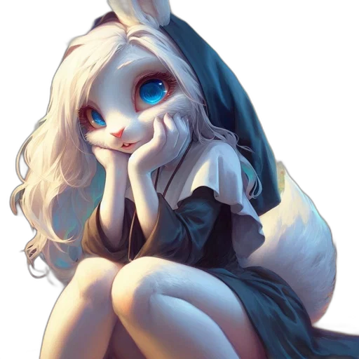 dress, face, creature, animal transparent PNG cut-out