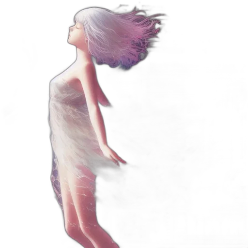 dress, hair, creature, mask transparent PNG cut-out