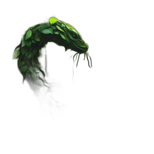 dragon, creature, hair, mask transparent PNG cut-out