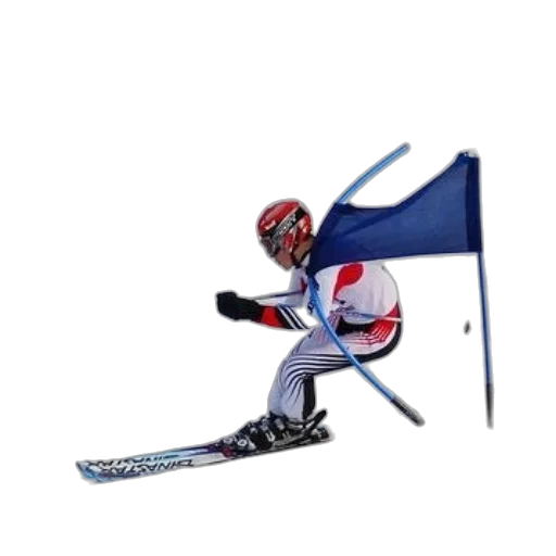 staff, weapon, skier, navigates transparent PNG cut-out