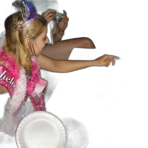 hair, woman, pink, tiara transparent PNG cut-out