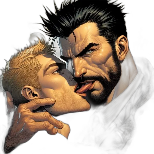 comic book art, concept art, photorealistic, emotive transparent PNG cut-out