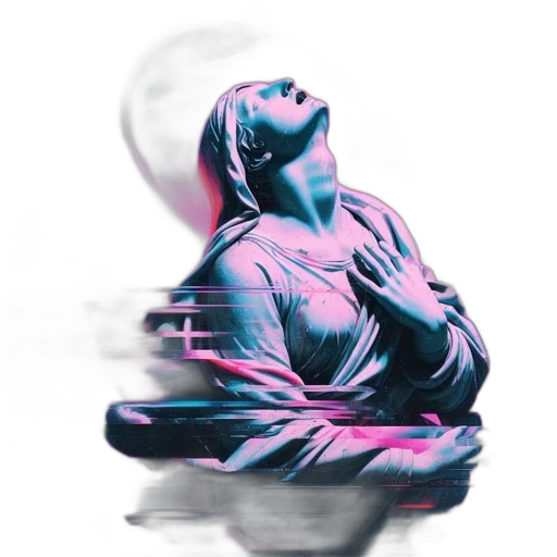 vaporwave, 3d render, concept art, cyberpunk transparent PNG cut-out