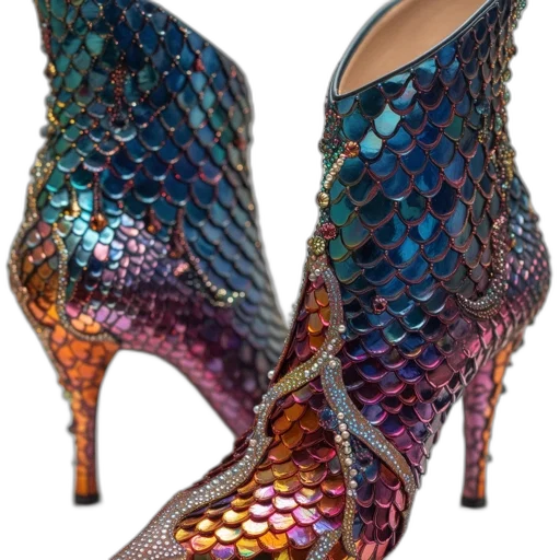 shoes, intricately, designed, high-heeled transparent PNG cut-out