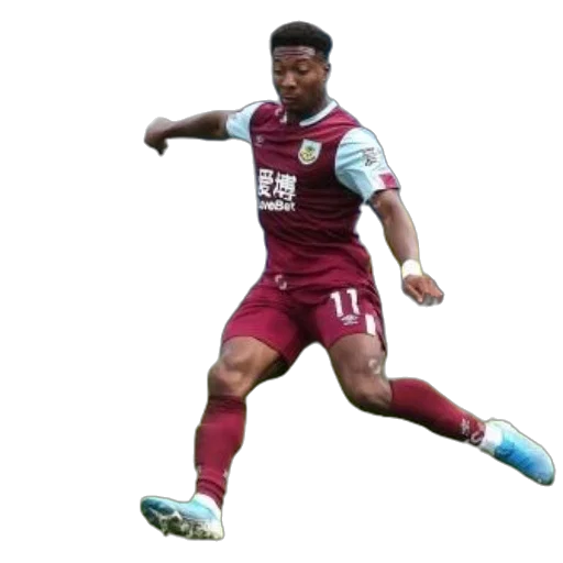 soccer, player, maroon, uniform transparent PNG cut-out