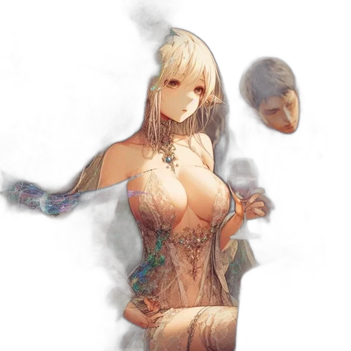 dress, weapon, staff, mask transparent PNG cut-out